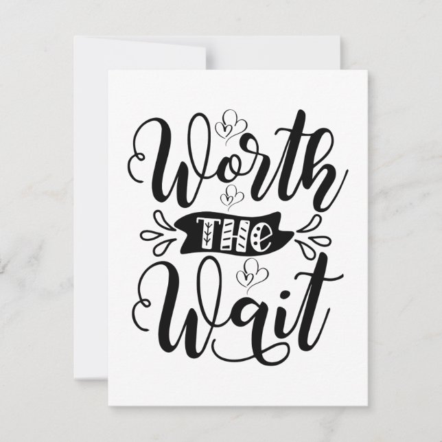 Worth the Wait Bodysuit, worth the wait Thank You Card (Front)