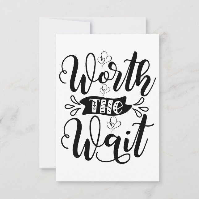 Worth the Wait Bodysuit, worth the wait Thank You Card (Front)