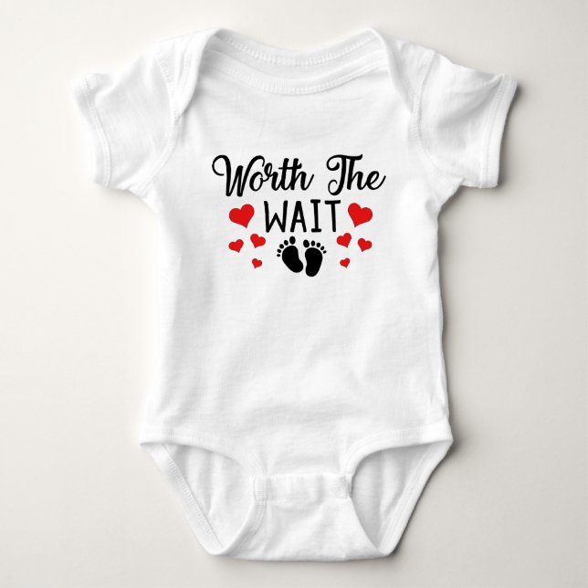 Worth The Wait IVF Baby Bodysuit (Front)