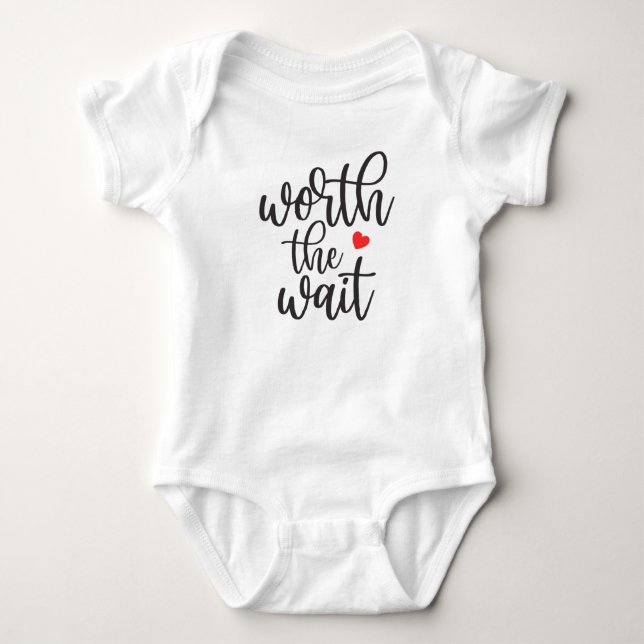 Worth The Wait IVF Baby Bodysuit (Front)