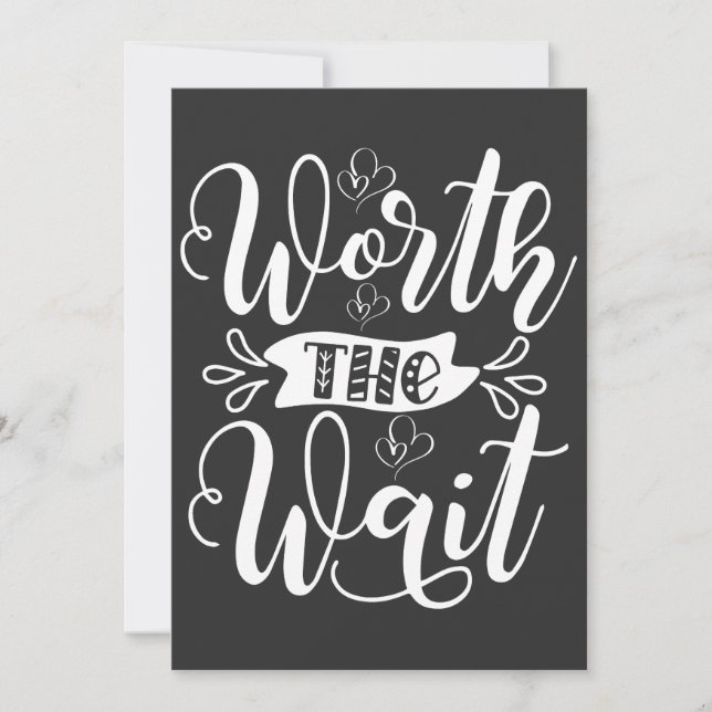 Worth the Wait outfit, Rainbow Baby announcement (Front)