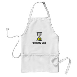 worth the wait pc hourglass icon standard apron