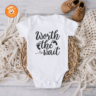 Worth The Wait Pregnancy Announcement Baby Bodysuit