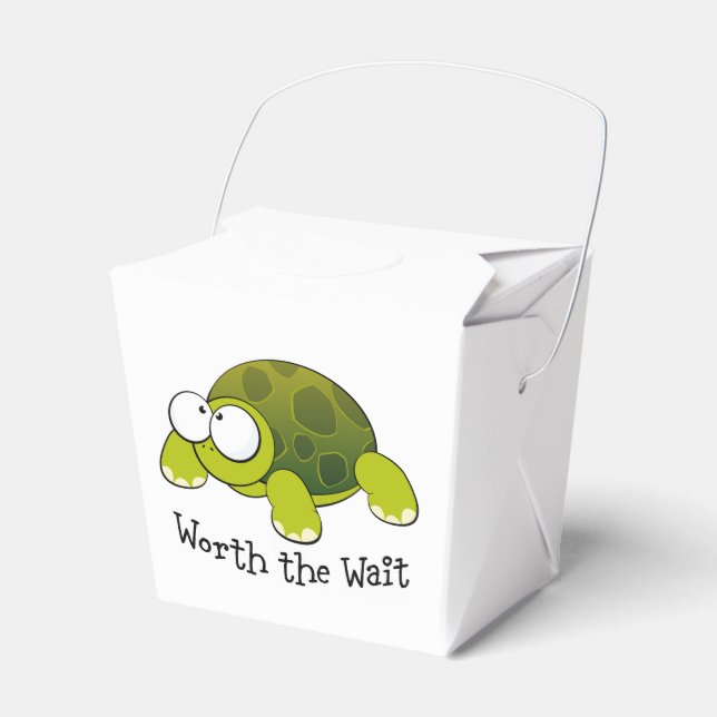 Worth The Wait Turtle Favour Box (Front Side)