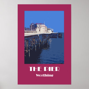 Worthing Pier 1920s-style retro poster