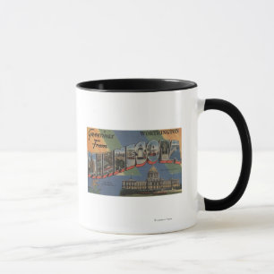 Worthington, Minnesota - Large Letter Scenes Mug