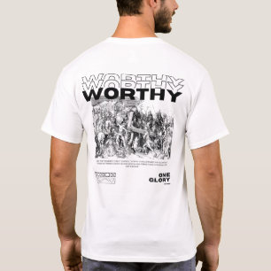 Worthy is the Lamb black lettering T-Shirt