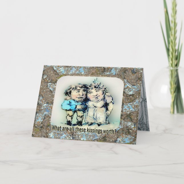 Worthy of a Kiss Customisable Holiday Card (Front)