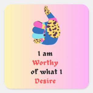 Worthy Square Sticker