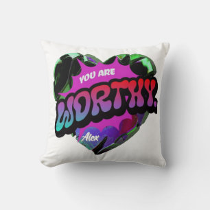 Worthy Throw Pillow – Minimalist Empowering Home