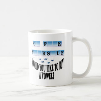 Woul you like to buy a vowel? coffee mug