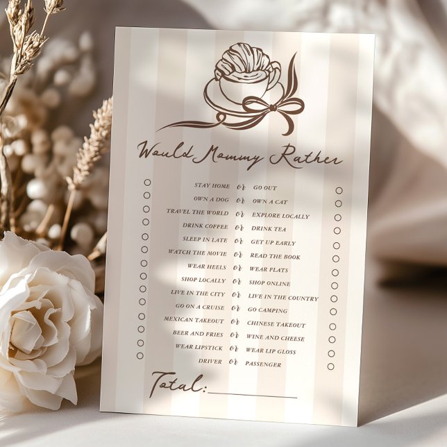 Would Mommy Rather Cafe bebe Bow Baby Shower (Creator Uploaded)