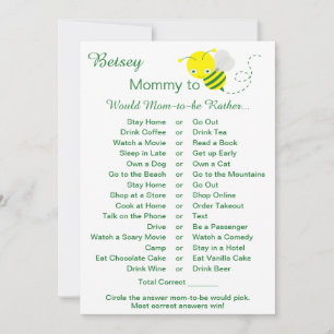 Would Mum Rather Baby Shower Game Cards