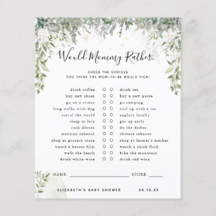 Would Mummy Rather Baby Shower Game