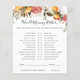 Would Mummy Rather Baby Shower Game