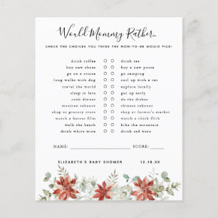 Would Mummy Rather   Baby Shower Game