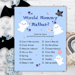 Would Mummy Rather? Boy Halloween Baby Shower Game