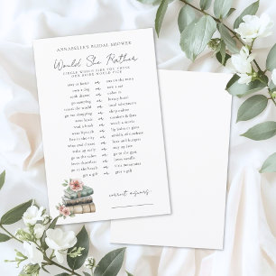 Would Rather Book Bridal Shower Game