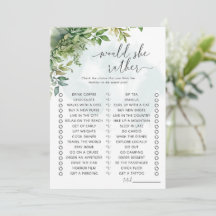 Would She Rather Baby Shower Game