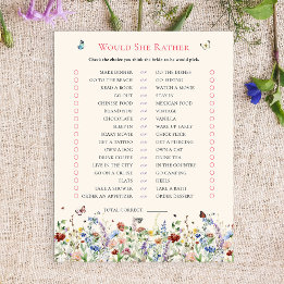 Would She Rather | Boho Wildflowers Bridal Shower
