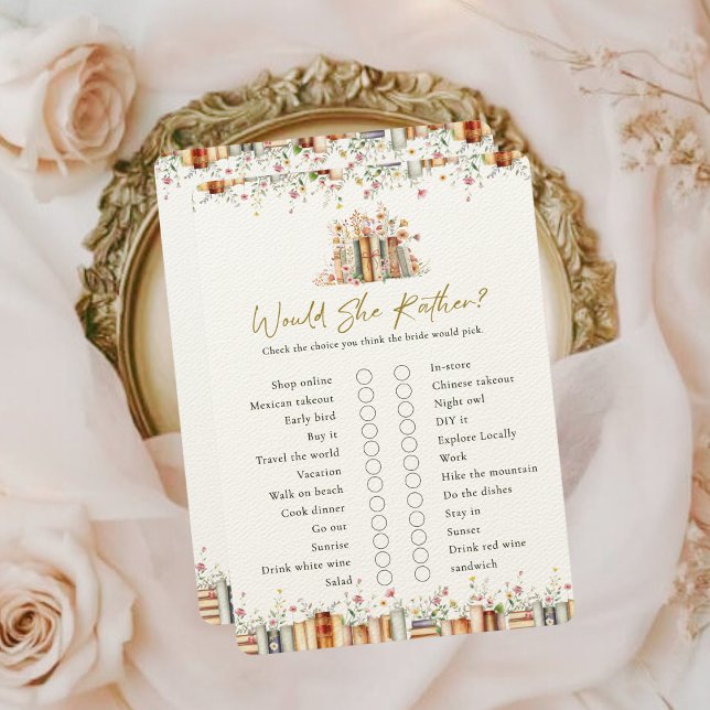 Would She Rather Bridal Shower Game-Storybook (Creator Uploaded)