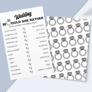 Would She Rather? Game Fun Bridal Shower Game 