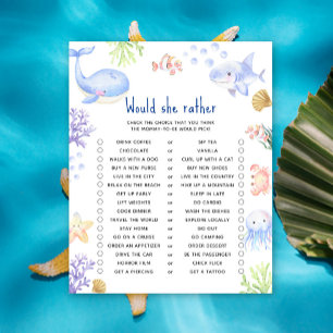 Would she rather game Ocean animal baby shower