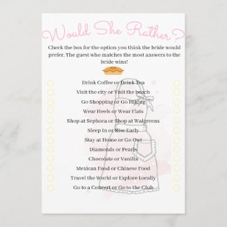 Would She Rather? Invitation