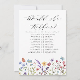 Would She Rather Love in Bloom Game Invitation