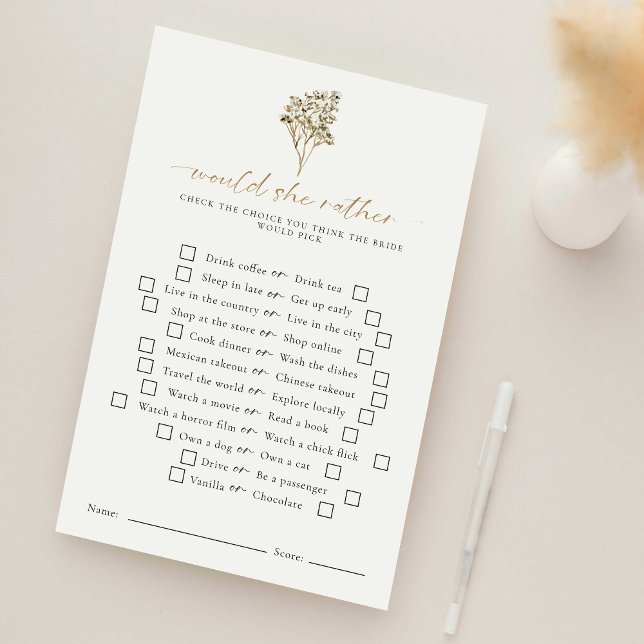 Would She Rather Love is in Bloom Bridal Shower (Creator Uploaded)