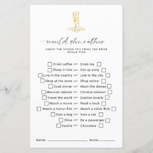 Would She Rather Pearls Prosecco Bridal Shower