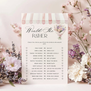 Would she rather She's Off the Market Bridal game