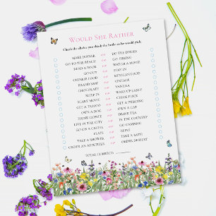 Would She Rather   Summer Wildflower Bridal Shower