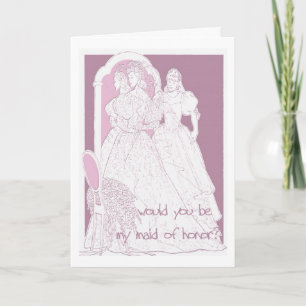would you be my maid of honour invitation