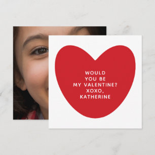 Would you be my Valentine heart photo classroom