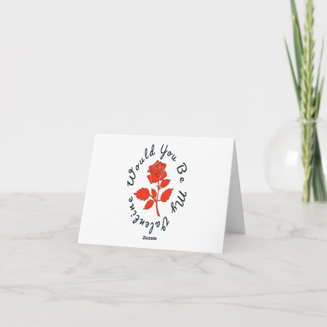 Would You Be My Valentine Holiday Card (Back)