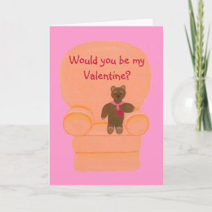 Would you be my Valentine, teddy bear cards