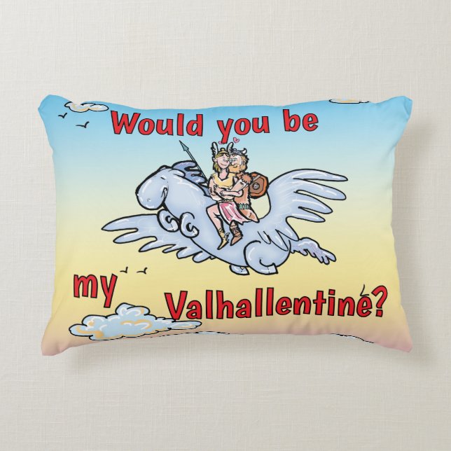 Would you be my Valhallentine Decorative Cushion (Front)