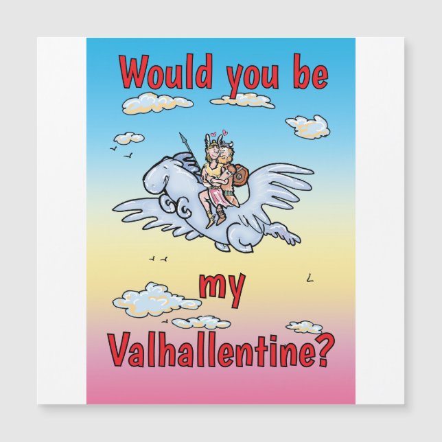 Would you be my Valhallentine Magnetic Card (Front)