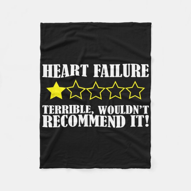 Wouldn't Recommend Heart Disease Survivor Awarenes Fleece Blanket (Front)