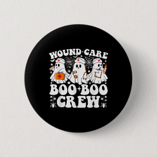 Wound Care Boo Boo Crew Nurse Funny Ghost Hallowee 6 Cm Round Badge
