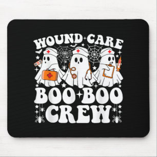 Wound Care Boo Boo Crew Nurse Funny Ghost Hallowee Mouse Mat