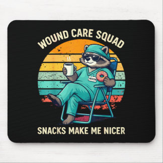 Wound Care Nurse Funny Snacks Make Nicer Nursing Mouse Mat