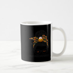 Wound Care Nurse Life Messy Bun Nurse Halloween Pu Coffee Mug