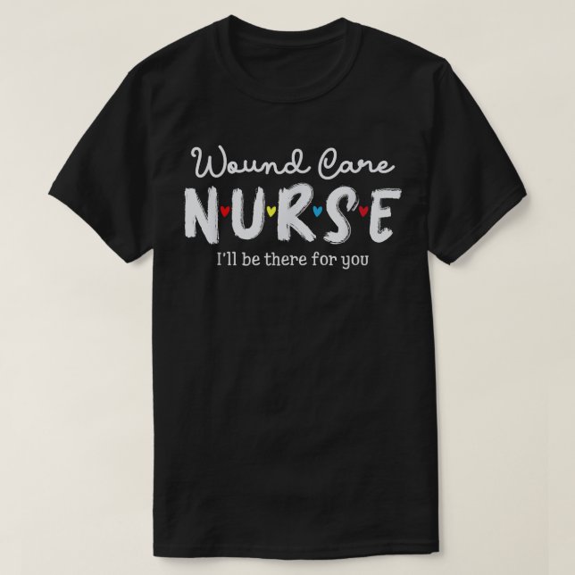 Wound Care Nurse Plaid Red Love Heart Stethoscope  T-Shirt (Design Front)