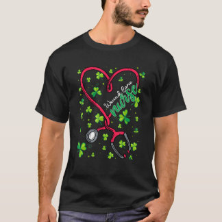 Wound Care Nurse St Patricks Day Love Stethoscope T-Shirt
