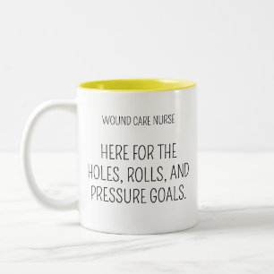 Wound Care Nurse Vibes Mug, funny Coffee Mug,  Two-Tone Coffee Mug