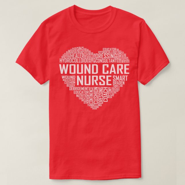 Wound e Nurse Heart T-Shirt (Design Front)