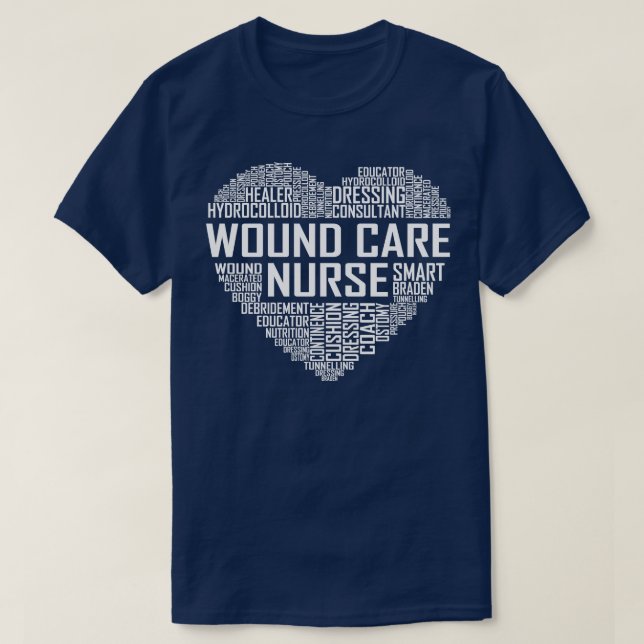Wound e Nurse Heart T-Shirt (Design Front)