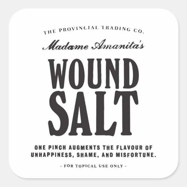 Wound Salt - apothecary label (Front)